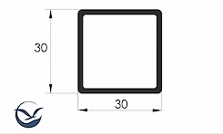 Труба квадратна пустотіла 30х30х2мм белая