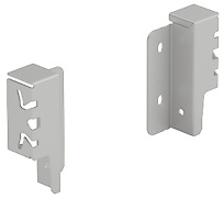 Крепление задней стенки Hettich для ящика ArciTech h=94 левое серебристое