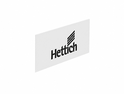 Заглушка для боковини шухляди ArciTech з логотипом Hettich біла (9123006)