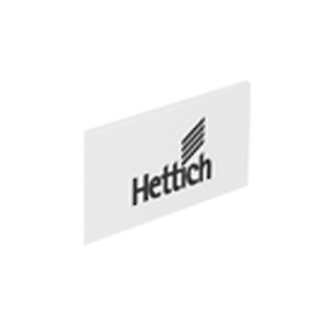 Заглушка для боковини шухляди ArciTech з логотипом Hettich біла (9123006)