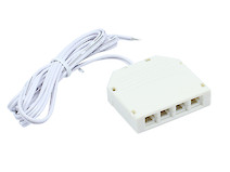 О Соединение к св-кам LED, 4 входа, белый