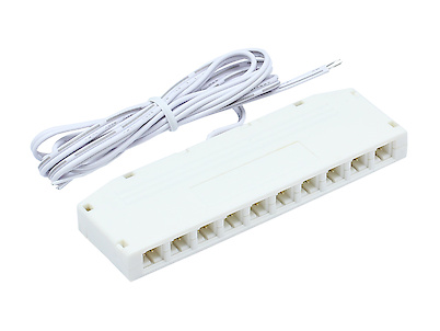 О Соединение к св-кам LED, 10 входа, белый
